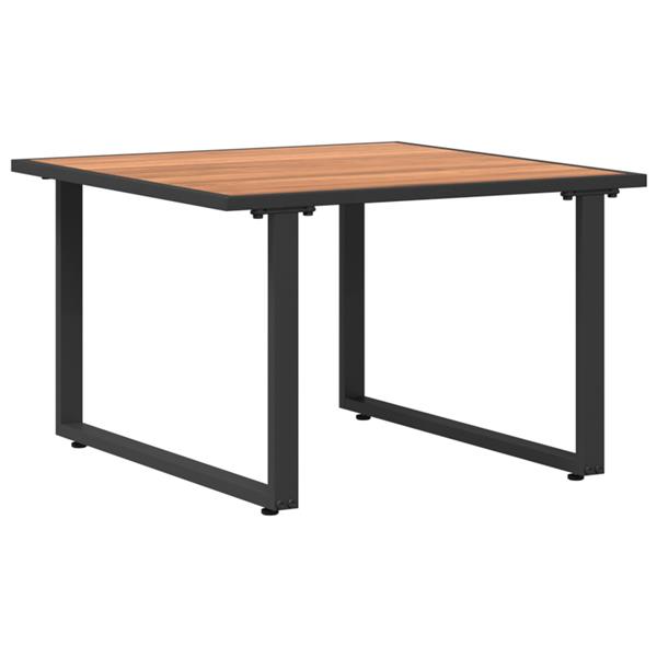 Grote foto vidaxl tuintafel 55x55x35 cm dpc en staal bruin tuin en terras tuinmeubelen