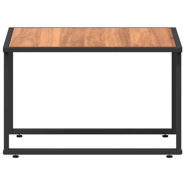 Grote foto vidaxl tuintafel 55x55x35 cm dpc en staal bruin tuin en terras tuinmeubelen