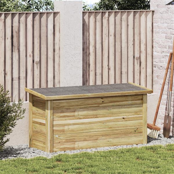 Grote foto vidaxl opslagdoos 44x119x57 cm ge mpregneerd hout tuin en terras overige tuin en terras