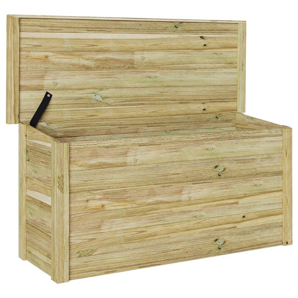 Grote foto vidaxl opslagdoos 44x119x57 cm ge mpregneerd hout tuin en terras overige tuin en terras