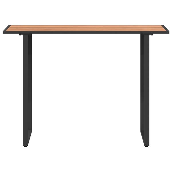 Grote foto vidaxl tuintafel 100x55x70 cm dpc en staal bruin tuin en terras tuinmeubelen