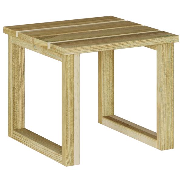 Grote foto vidaxl 3 delige ligbed tafel set van massief vurenhout tuin en terras tuinmeubelen