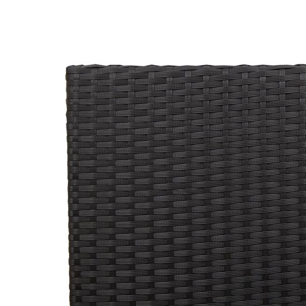 Grote foto vidaxl tuinstoelen 2 st stapelbaar met kussens poly rattan zwart tuin en terras tuinmeubelen