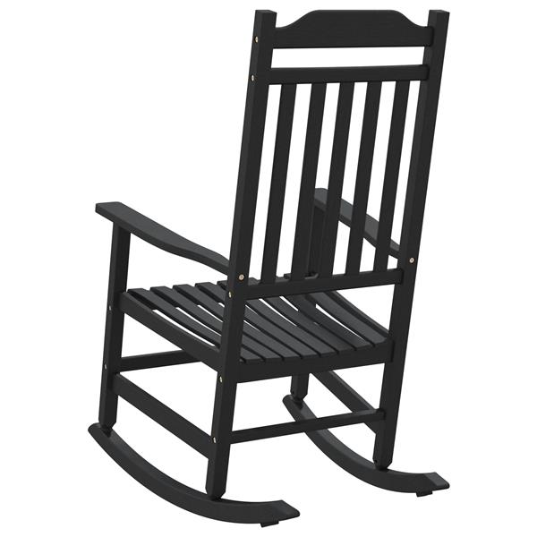 Grote foto vidaxl schommelstoel 65x84x114 cm hdpe zwart tuin en terras tuinmeubelen