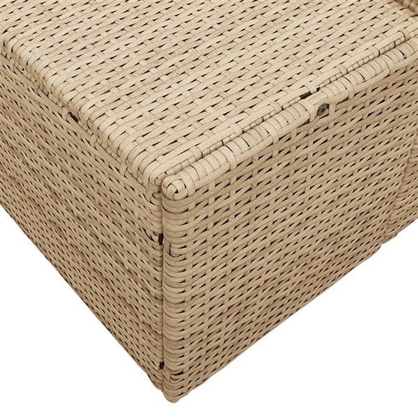 Grote foto vidaxl tuinbank 2 zits met kussens poly rattan beige tuin en terras tuinmeubelen