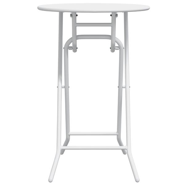 Grote foto vidaxl opvouwbare tuintafel wit 50x72 cm staal tuin en terras tuinmeubelen