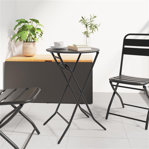Grote foto vidaxl opvouwbare tuinstafel antraciet 50x72 cm staal tuin en terras tuinmeubelen