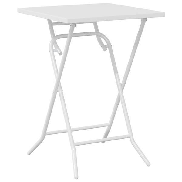 Grote foto vidaxl 3 delige vouw bistro set wit staal tuin en terras tuinmeubelen