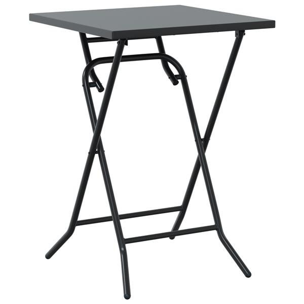 Grote foto vidaxl 3 delige opvouwbare bistro set in anthraciet staal tuin en terras tuinmeubelen