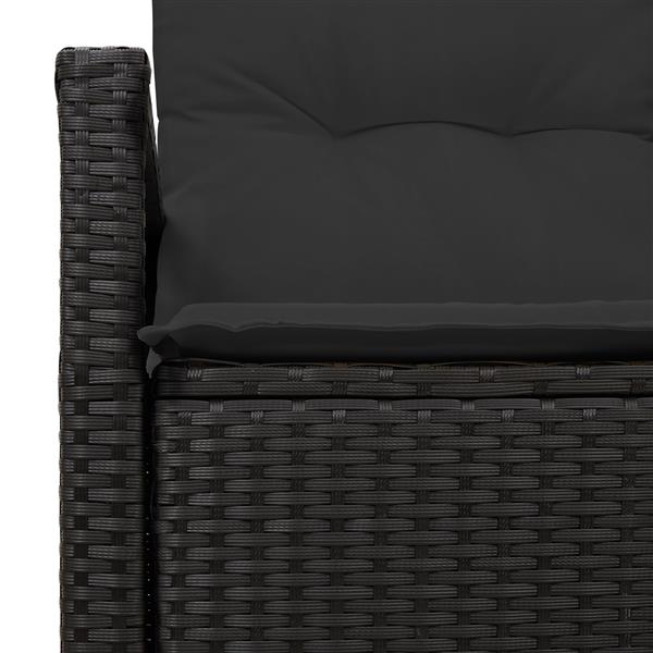 Grote foto vidaxl tuinbank 2 zits met kussens poly rattan zwart tuin en terras tuinmeubelen
