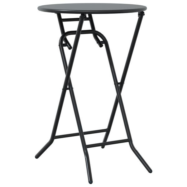 Grote foto vidaxl 3 delige opvouwbare bistro set anthraciet staal tuin en terras tuinmeubelen