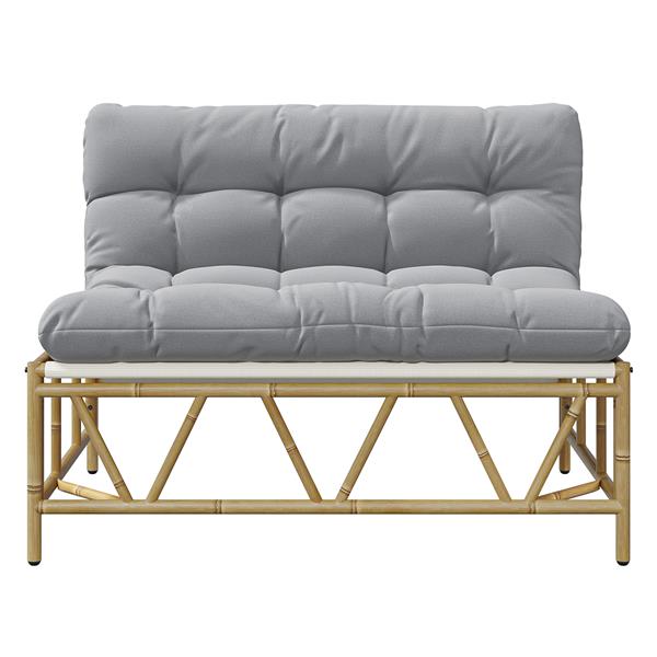 Grote foto vidaxl ligbed met kussen 110x80x71 cm staal tuin en terras tuinmeubelen