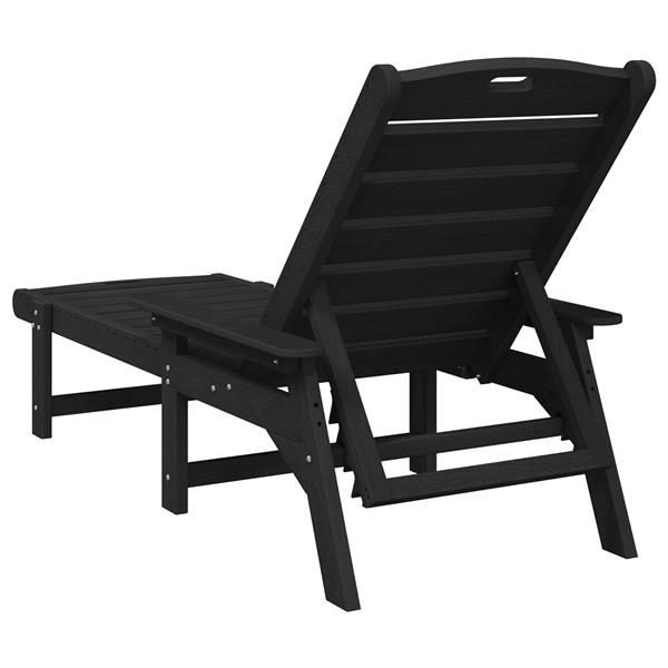 Grote foto vidaxl ligbed zwart 53x162x98 5 cm hdpe tuin en terras tuinmeubelen