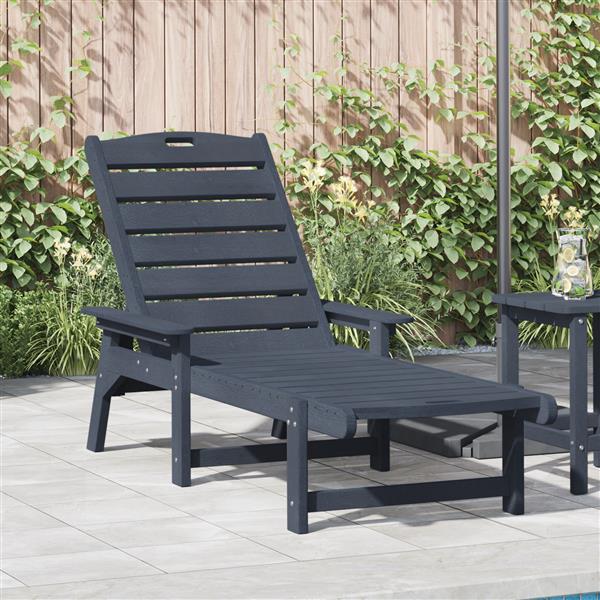 Grote foto vidaxl ligbed marineblauw 53x162x98 5 cm hdpe tuin en terras tuinmeubelen