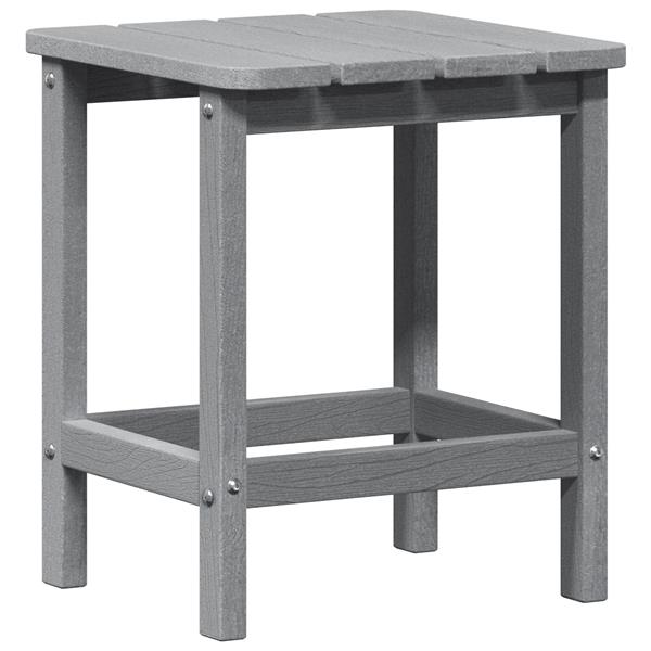 Grote foto vidaxl adirondack bijzettafel lichtgrijs 38x38x45 cm hdpe tuin en terras tuinmeubelen
