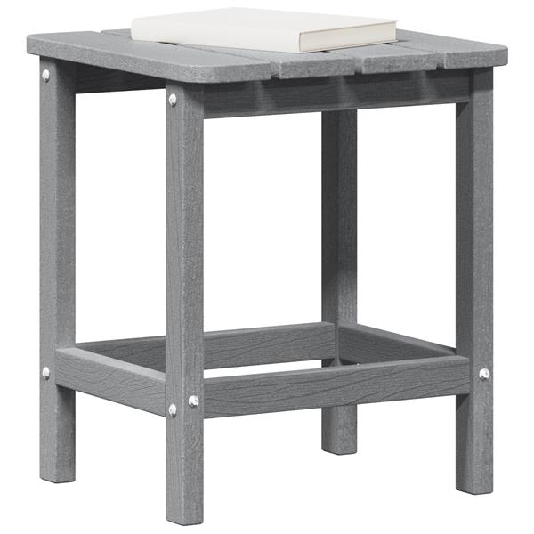 Grote foto vidaxl adirondack bijzettafel lichtgrijs 38x38x45 cm hdpe tuin en terras tuinmeubelen