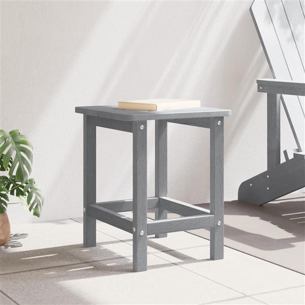 Grote foto vidaxl adirondack bijzettafel lichtgrijs 38x38x45 cm hdpe tuin en terras tuinmeubelen