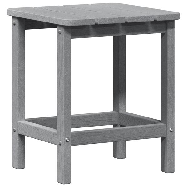 Grote foto vidaxl adirondack bijzettafel lichtgrijs 38x38x45 cm hdpe tuin en terras tuinmeubelen
