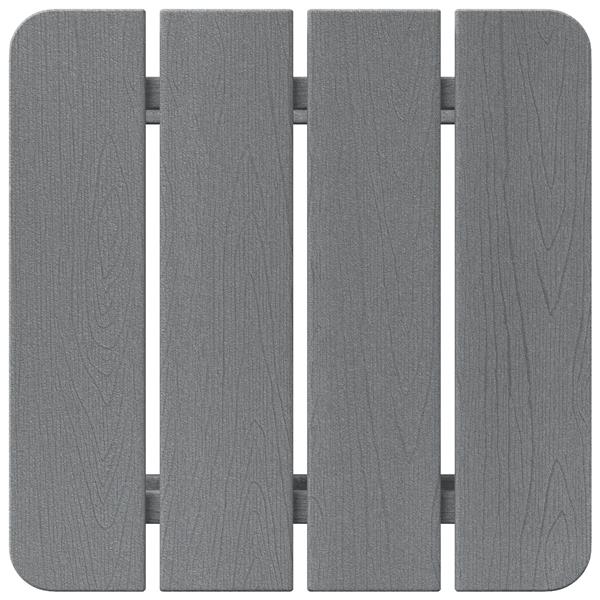 Grote foto vidaxl adirondack bijzettafel lichtgrijs 38x38x45 cm hdpe tuin en terras tuinmeubelen
