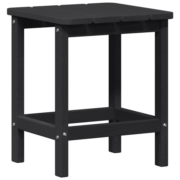 Grote foto vidaxl adirondack bijzettafel zwart 38x38x45 cm hdpe tuin en terras tuinmeubelen