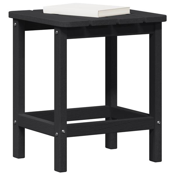 Grote foto vidaxl adirondack bijzettafel zwart 38x38x45 cm hdpe tuin en terras tuinmeubelen