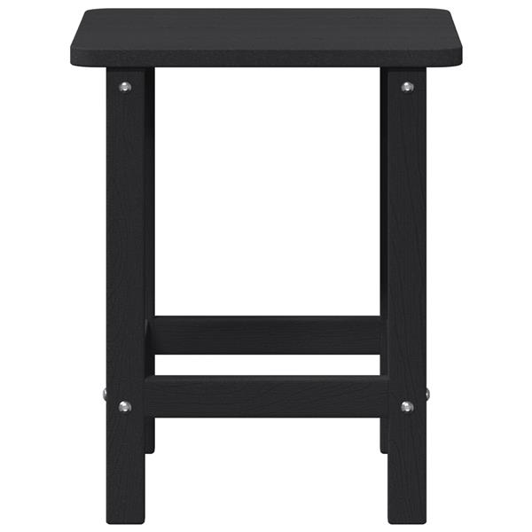 Grote foto vidaxl adirondack bijzettafel zwart 38x38x45 cm hdpe tuin en terras tuinmeubelen
