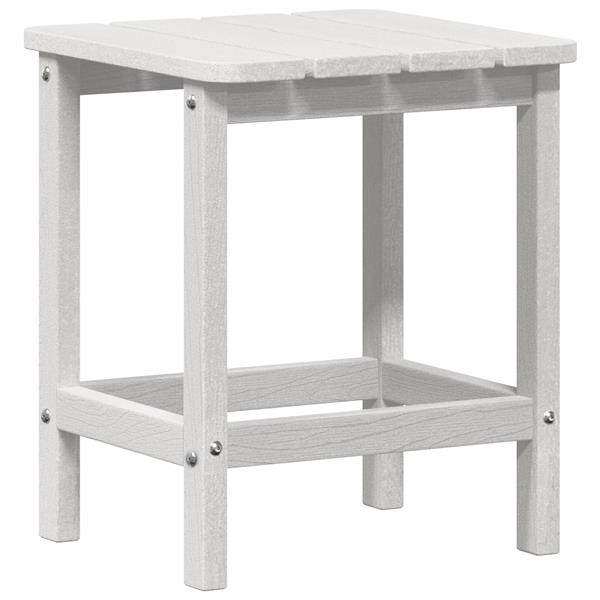 Grote foto vidaxl adirondack bijzettafel wit 38x38x45 cm hdpe tuin en terras tuinmeubelen