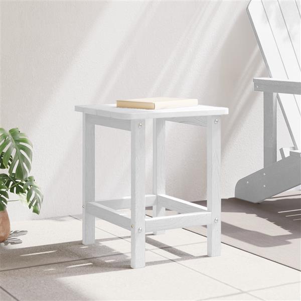 Grote foto vidaxl adirondack bijzettafel wit 38x38x45 cm hdpe tuin en terras tuinmeubelen