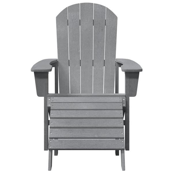 Grote foto vidaxl adirondack ligbed met voetsteun lichtgrijs hdpe tuin en terras tuinmeubelen