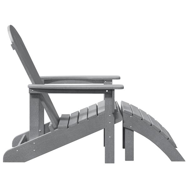 Grote foto vidaxl adirondack ligbed met voetsteun lichtgrijs hdpe tuin en terras tuinmeubelen
