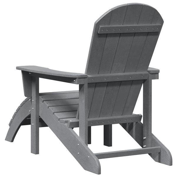 Grote foto vidaxl adirondack ligbed met voetsteun lichtgrijs hdpe tuin en terras tuinmeubelen