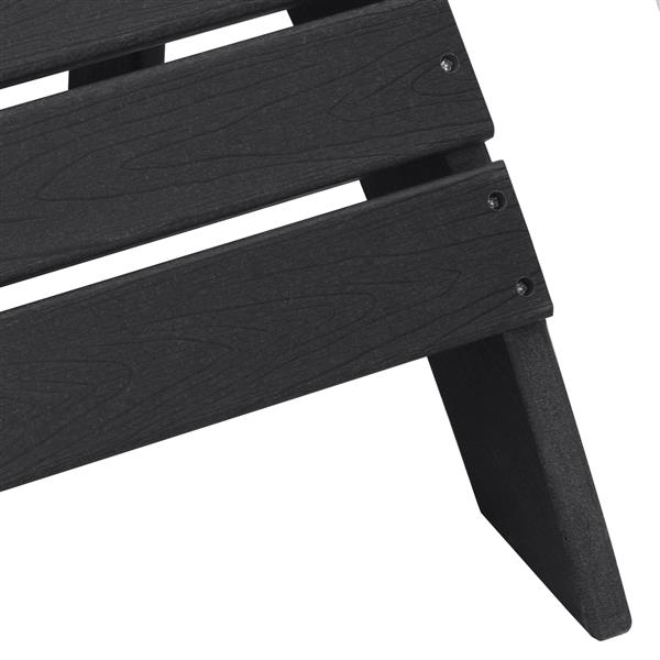 Grote foto vidaxl ligbed adirondack met voetsteun zwart hdpe tuin en terras tuinmeubelen