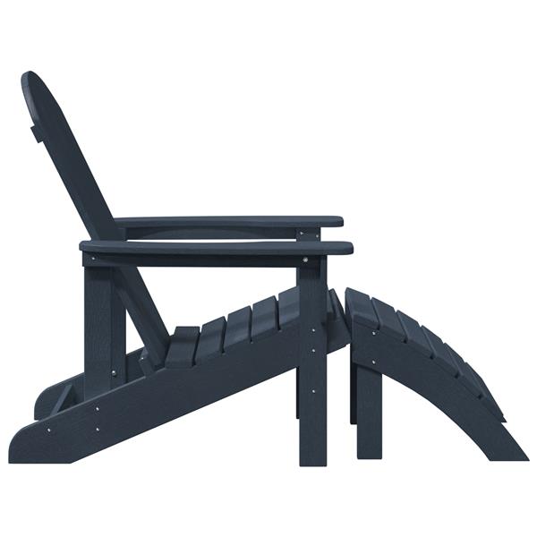 Grote foto vidaxl adirondack stoel met voetsteun in marineblauw hdpe tuin en terras tuinmeubelen