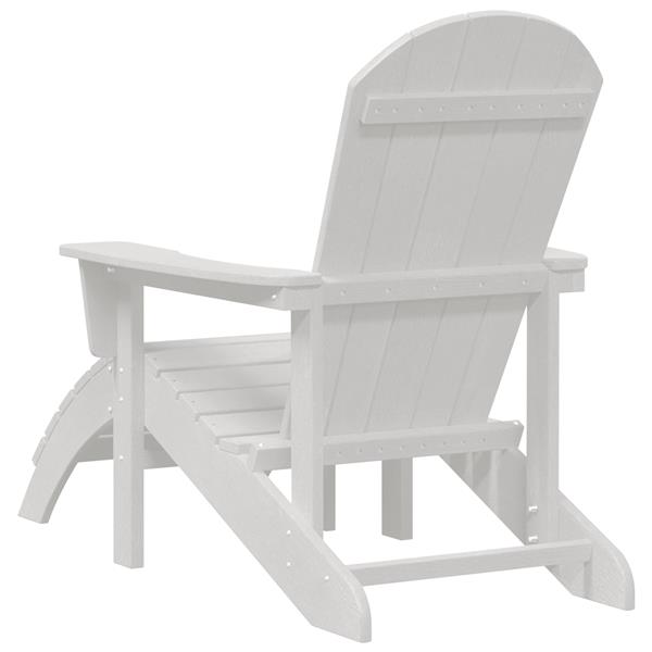 Grote foto vidaxl ligbed adirondack met voetsteun wit hdpe tuin en terras tuinmeubelen