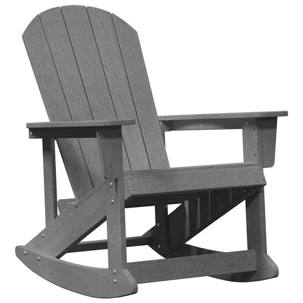Grote foto vidaxl adirondack schommelstoel lichtgrijs 73 5x92x90 cm hdpe tuin en terras tuinmeubelen