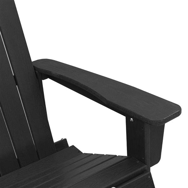 Grote foto vidaxl adirondack schommelstoel zwart 73 5x92x90 cm hdpe tuin en terras tuinmeubelen