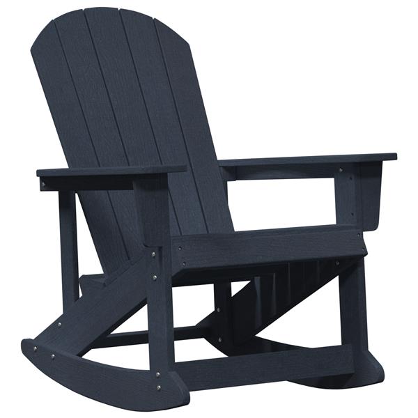 Grote foto vidaxl adirondack schommelstoel marineblauw 73 5x92x90 cm van hdpe tuin en terras tuinmeubelen