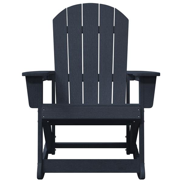 Grote foto vidaxl adirondack schommelstoel marineblauw 73 5x92x90 cm van hdpe tuin en terras tuinmeubelen