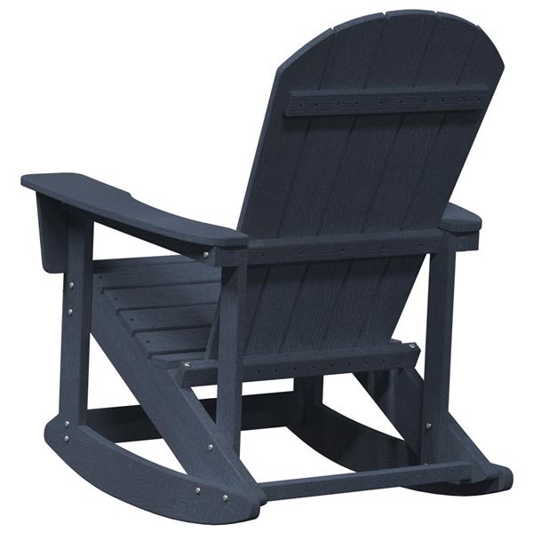 Grote foto vidaxl adirondack schommelstoel marineblauw 73 5x92x90 cm van hdpe tuin en terras tuinmeubelen
