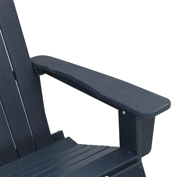 Grote foto vidaxl adirondack schommelstoel marineblauw 73 5x92x90 cm van hdpe tuin en terras tuinmeubelen