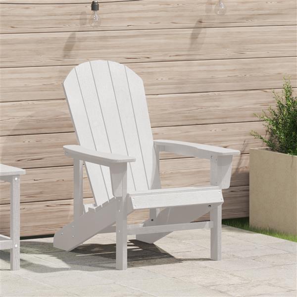 Grote foto vidaxl ligbed adirondack wit 74x82x91 cm hdpe tuin en terras tuinmeubelen
