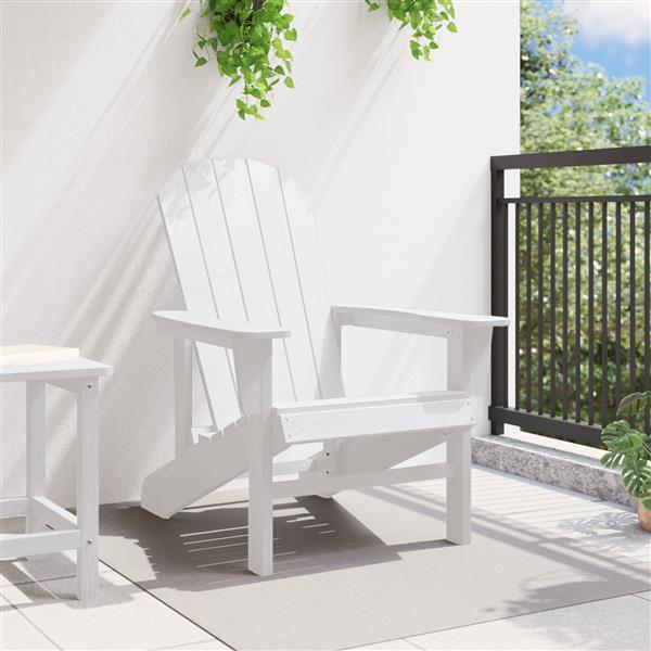 Grote foto vidaxl ligbed adirondack wit 74x82x91 cm hdpe tuin en terras tuinmeubelen