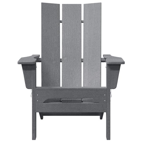 Grote foto vidaxl vouwbare adirondack stoel lichtgrijs 74 5x80 5x90 cm hdpe tuin en terras tuinmeubelen