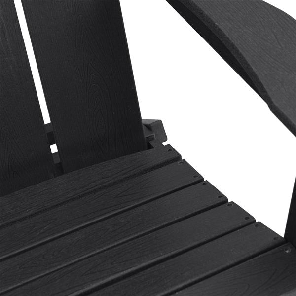 Grote foto vidaxl vouw adirondack stoel zwart 74 5x80 5x90 cm hdpe tuin en terras tuinmeubelen