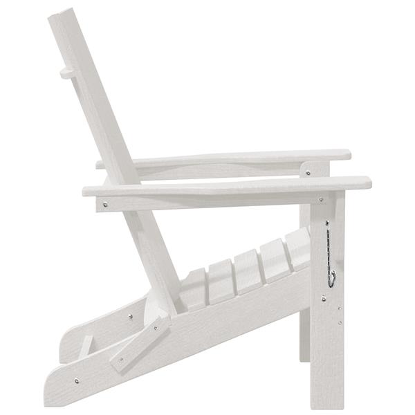 Grote foto vidaxl vouw adirondack stoel wit 74 5x80 5x90 cm hdpe tuin en terras tuinmeubelen