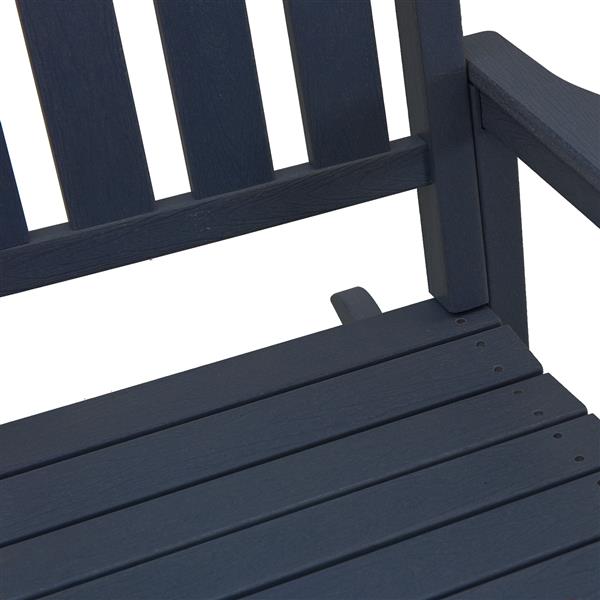 Grote foto vidaxl tuin schommelstoel marineblauw 70x92x108 cm hdpe tuin en terras tuinmeubelen