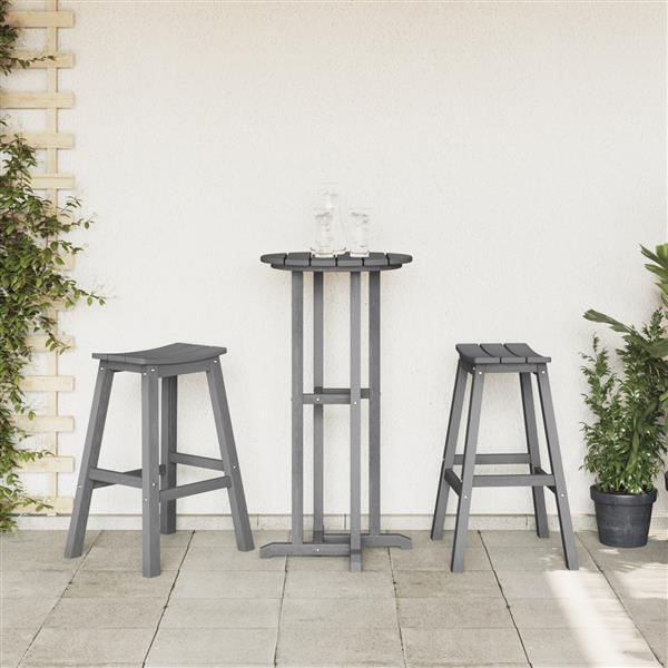 Grote foto vidaxl barkrukken 2 stuks lichtgrijs hdpe tuin en terras tuinmeubelen