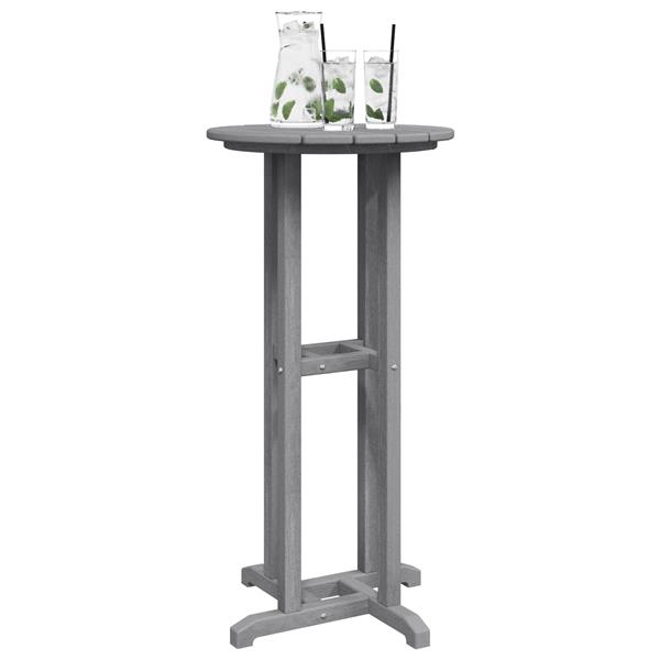 Grote foto vidaxl bartafel lichtgrijs 55x55x107 cm hdpe tuin en terras tuinmeubelen