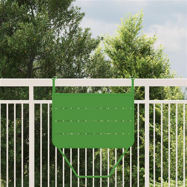Grote foto vidaxl balkontafel hangend inklapbaar 60x40 cm staal groen tuin en terras tuinmeubelen