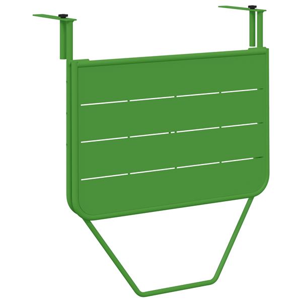 Grote foto vidaxl balkontafel hangend inklapbaar 60x40 cm staal groen tuin en terras tuinmeubelen